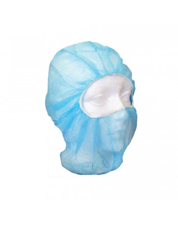Disposable Hoods,  Balaclava Blue PP Non Woven One Size 25x20