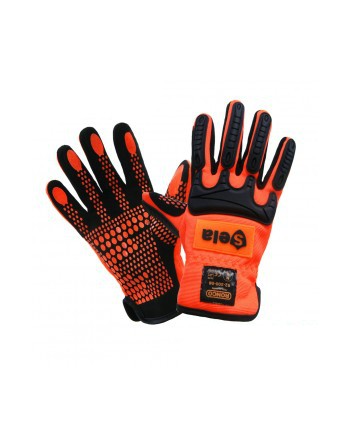 Impact Cold Resistant Gloves, Impact Resistant Gloves Cold Hi-Viz Orange Large 6x2