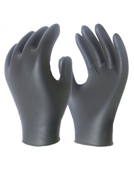 Nitrile Disposable Glove, SENTRON4 Nitrile Glove, Black, 4 Mil, PF, 100/Box,10Bx/Cs XL