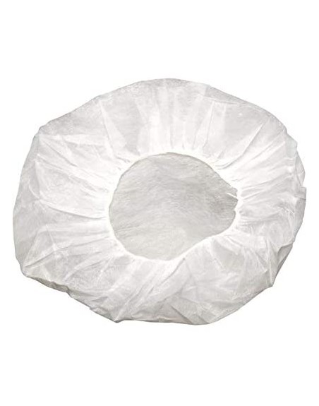 Bouffant Hairnet, Bouffant Caps, white, 21" white stitching, 100/bag, 10 bags/cs