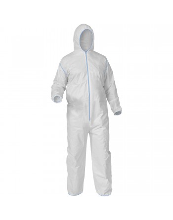 Disposable Coveralls, Coverall, Hooded, 50 Gram, Elastic ankles and Wrists, Case/25