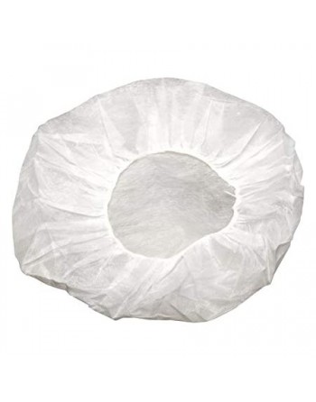 Bouffant Hairnet, Bouffant Caps, white, 24" white stitching, 100/bag, 10 bags/cs